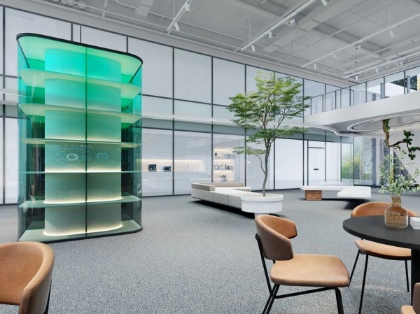 安得智聯辦公樓中庭展廳設計